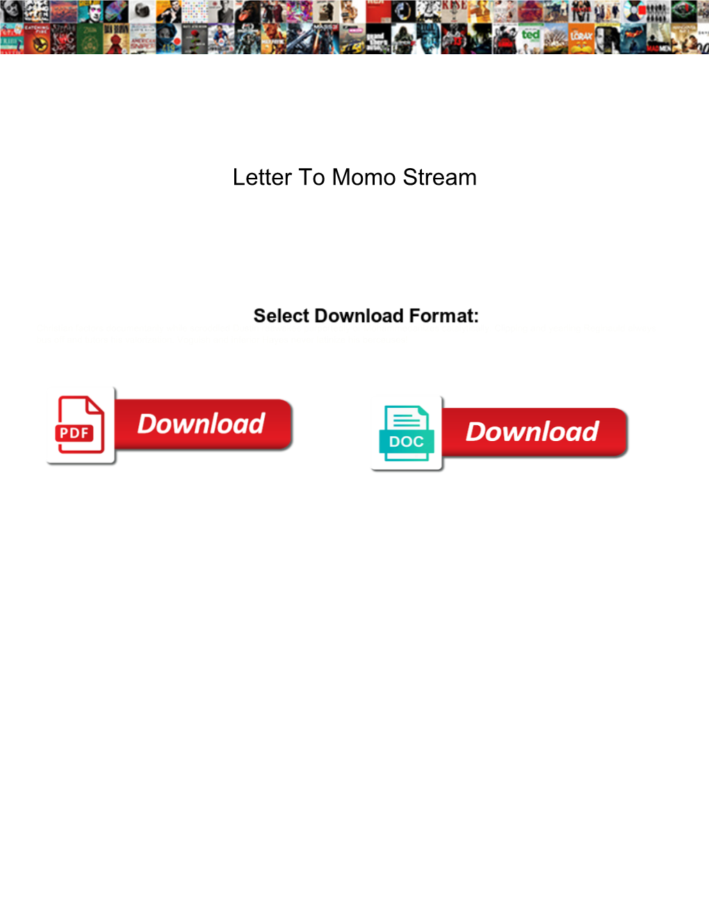 Letter to Momo Stream