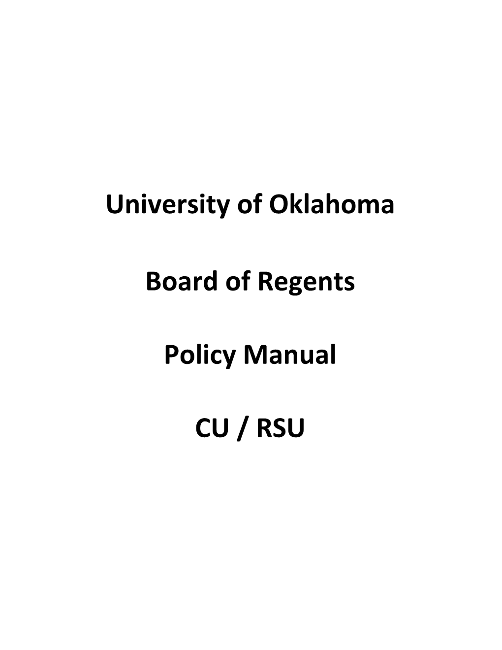 RSU Cameron Policy (2015 Update Final