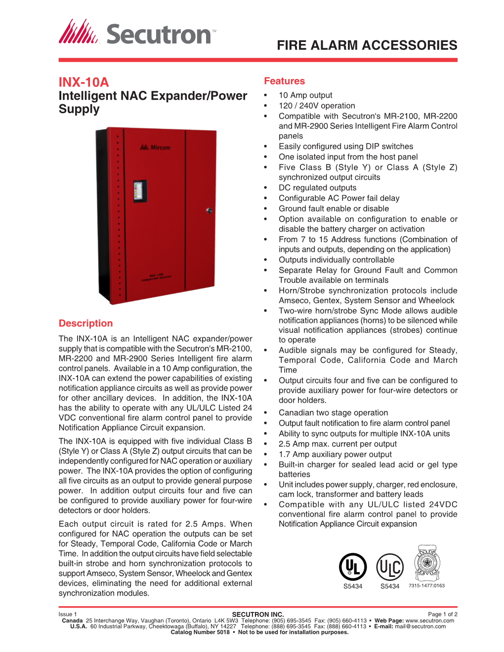 Fire Alarm Accessories Inx-10A