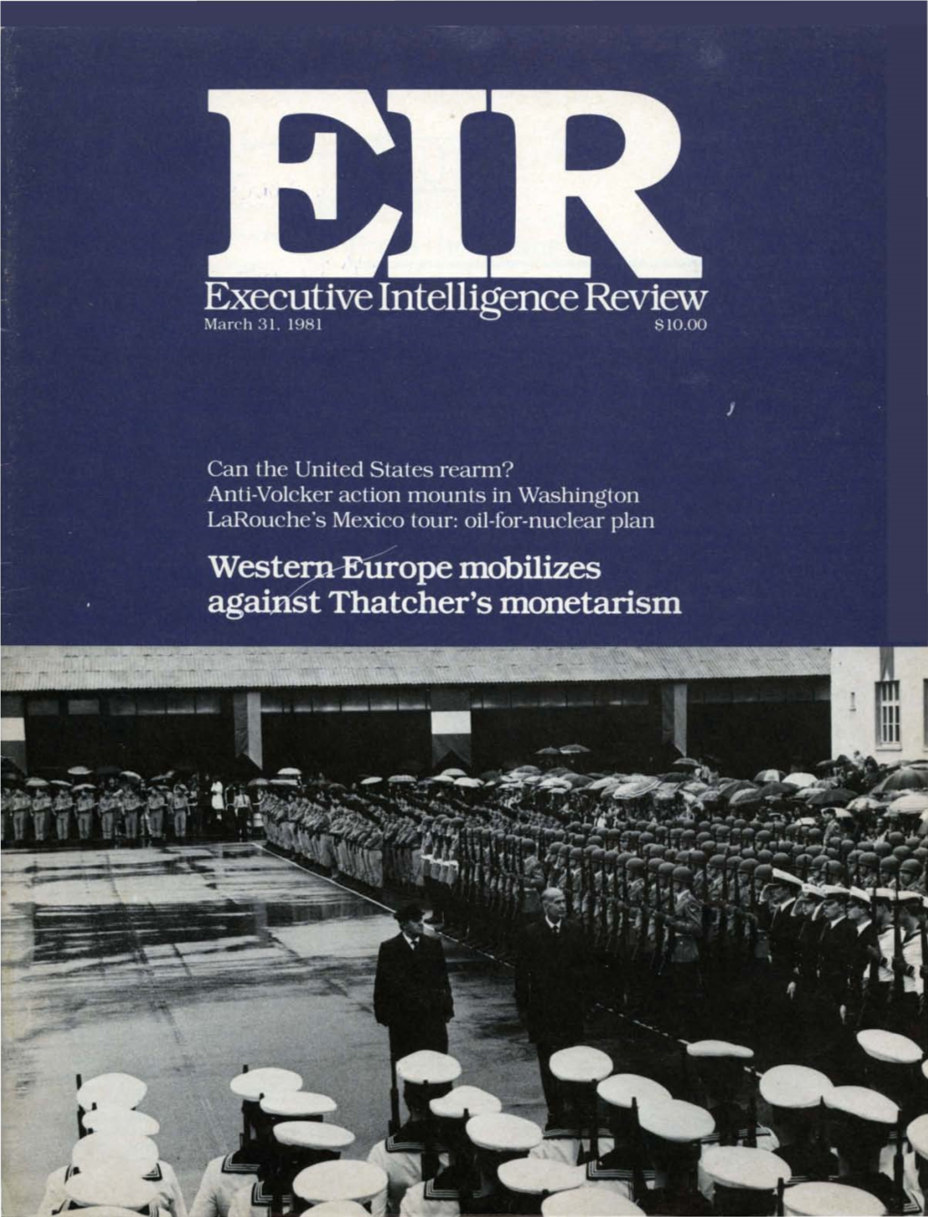 Executive Intelligence Review, Volume 8, Number 13, March 31