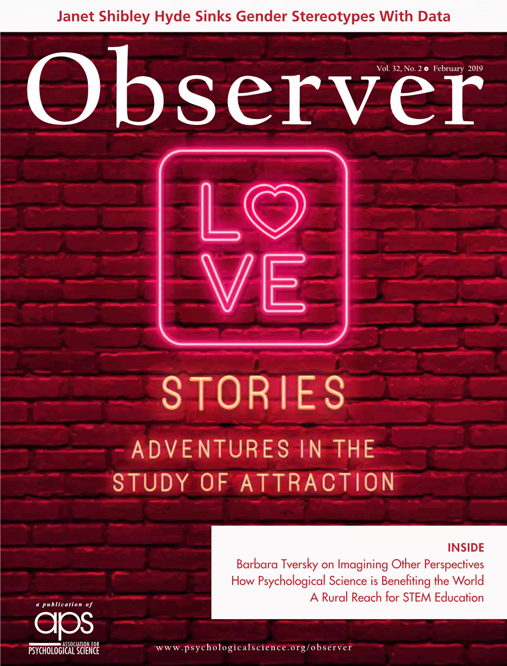 Edit Cover in Master Observer Contents February 2019 Volume 32, Number 2