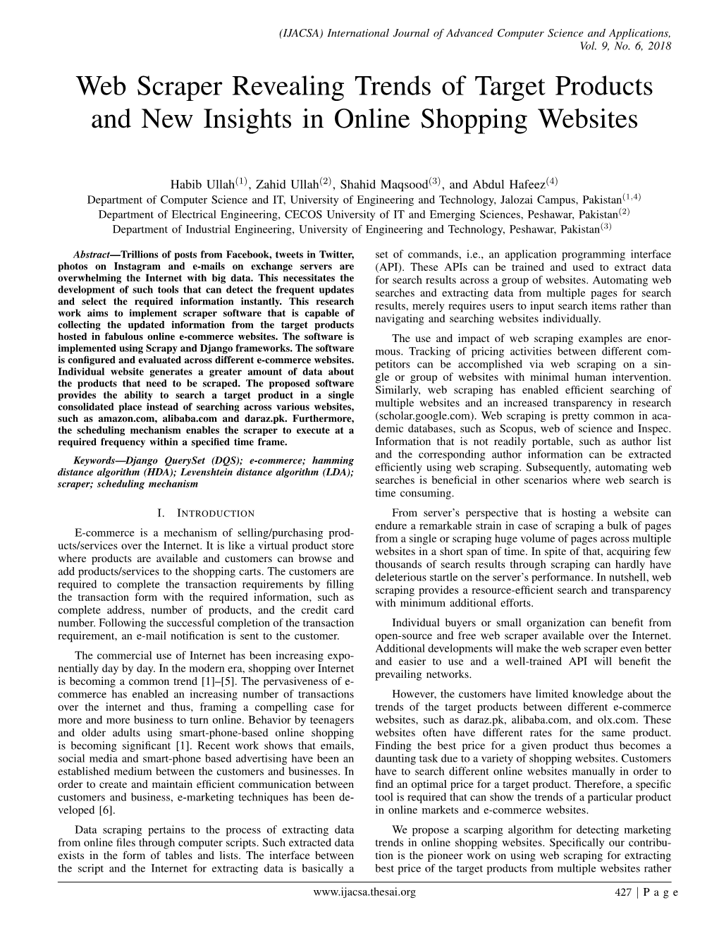 Web Scraper Revealing Trends of Target Products and New Insights in Online Shopping Websites