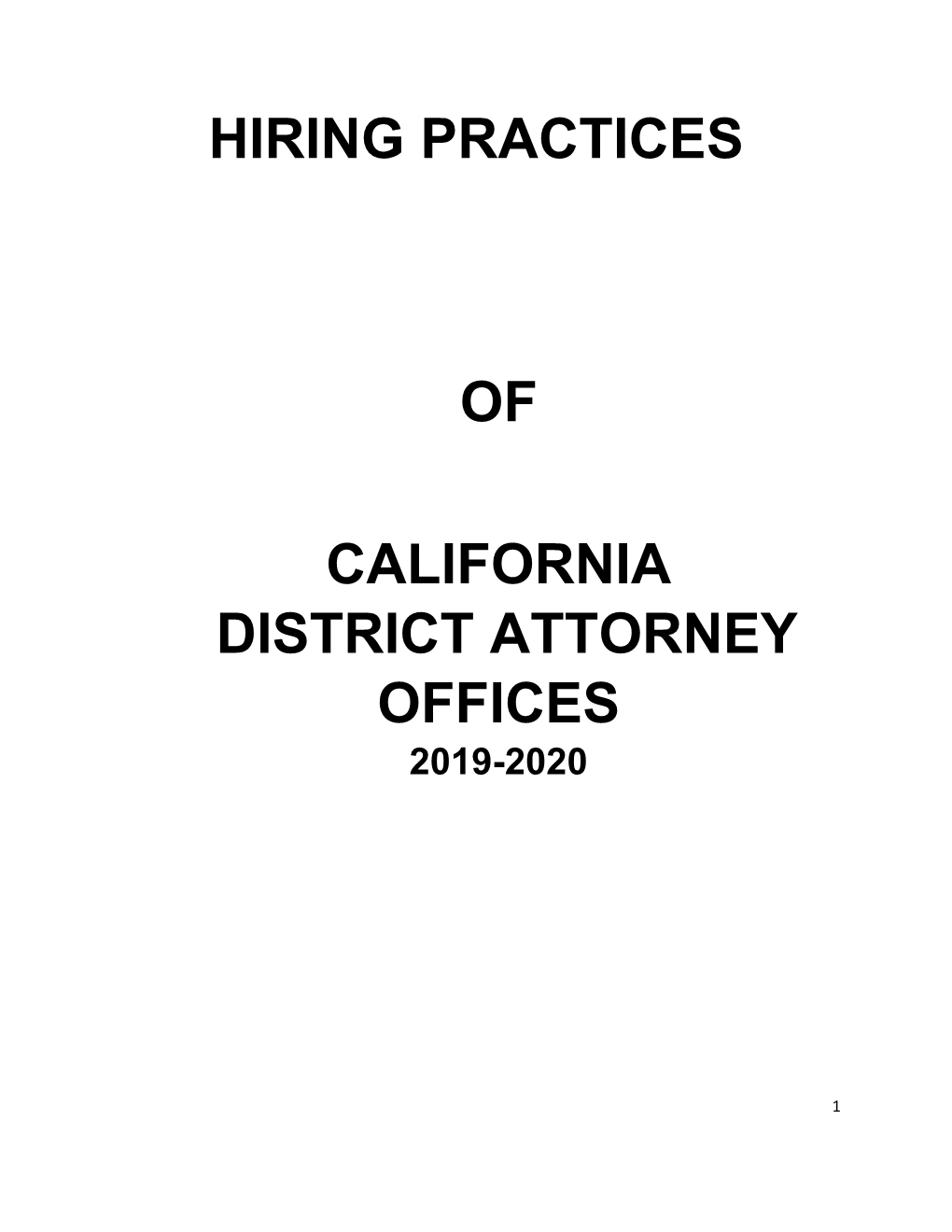 Hiring Practices of California District