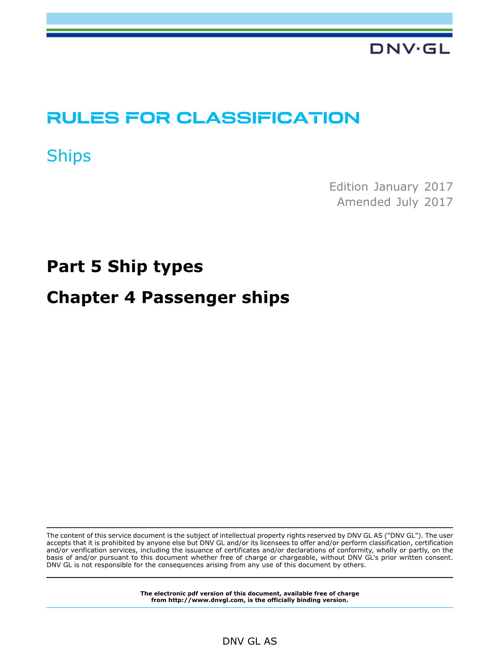 DNVGL-RU-SHIP Pt.5 Ch.4 Passenger Ships