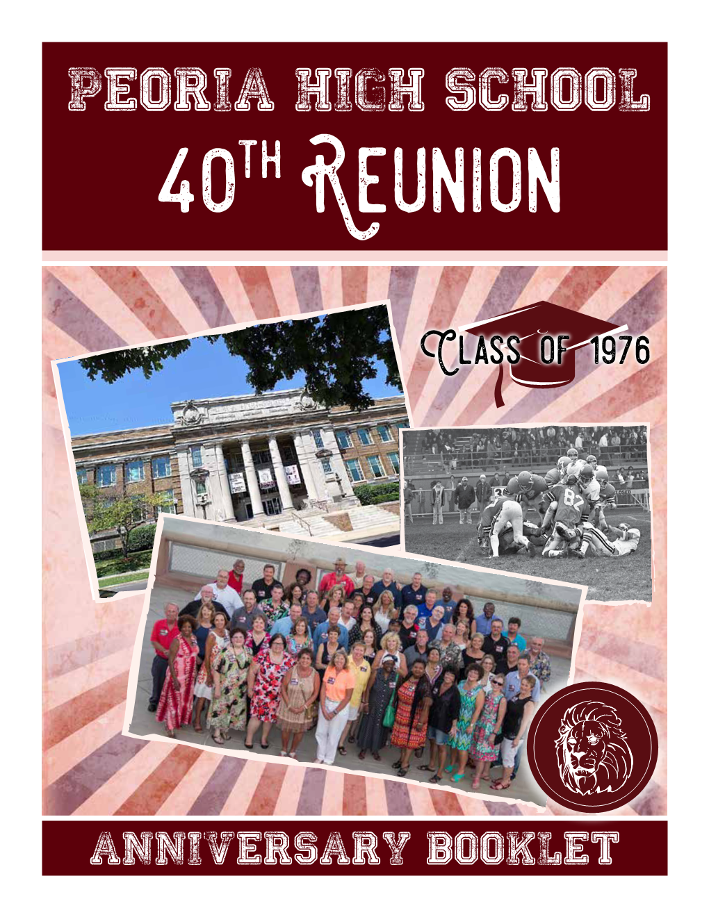 Anniversary Booklet Peoria High School Class of 1976 40Th Reunion