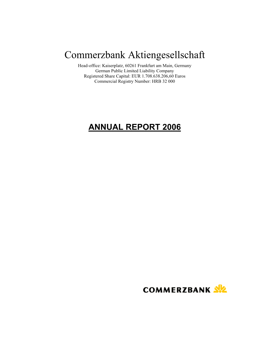 Commerzbank Aktiengesellschaft