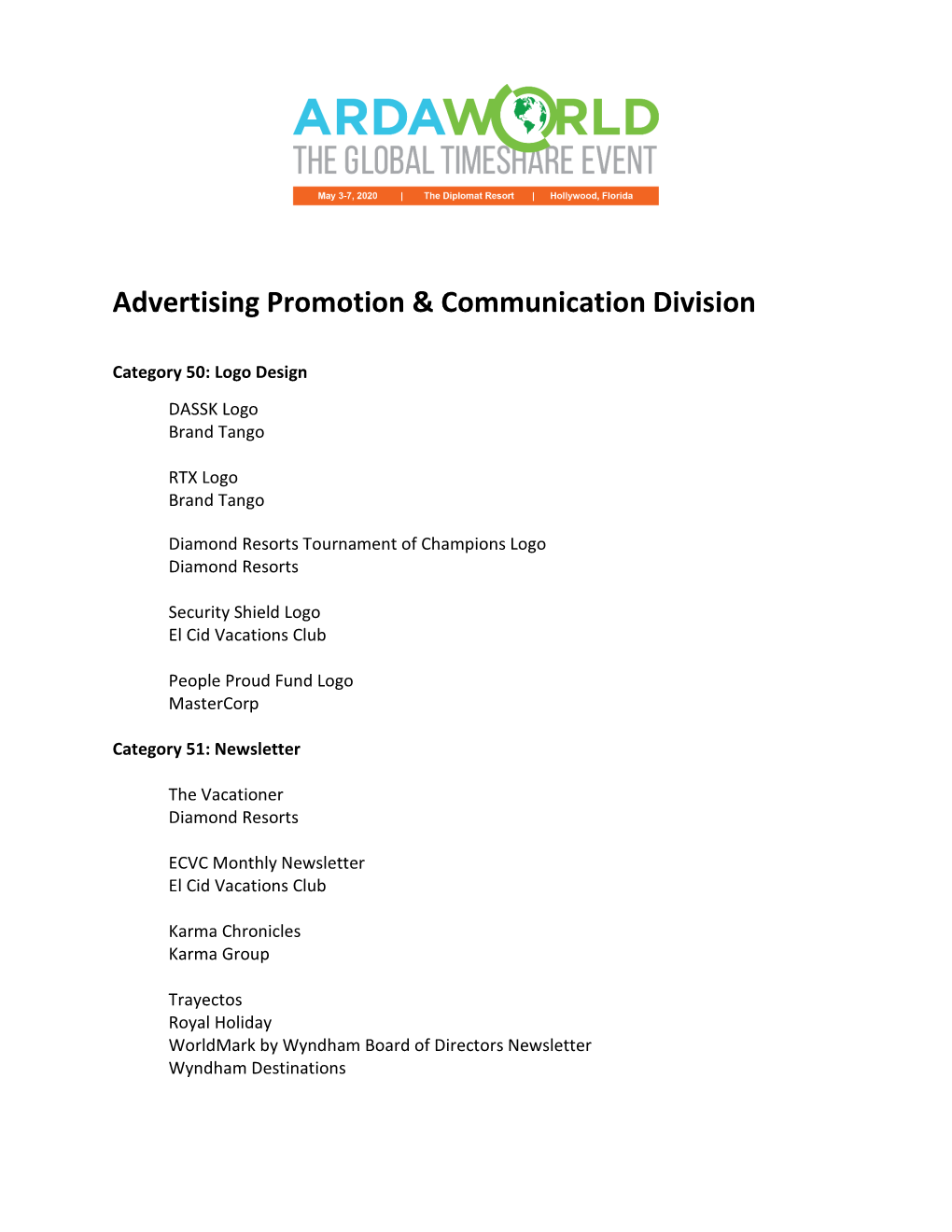 Advertising Promotion & Communication Division