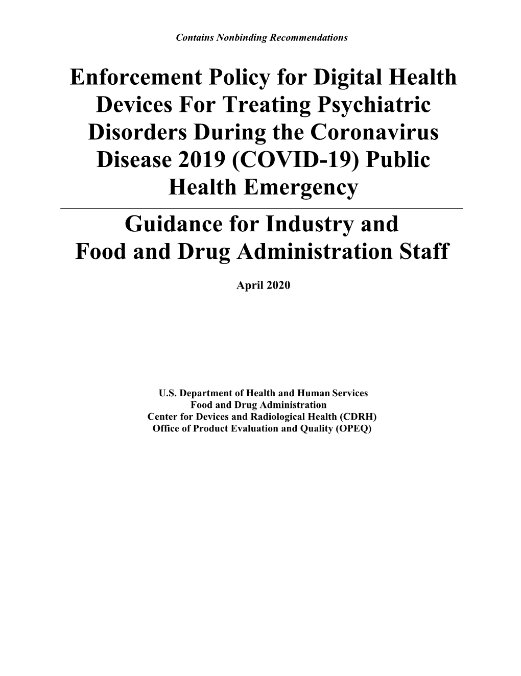 Digital Health Devices for Treating Psychiatric Disorders