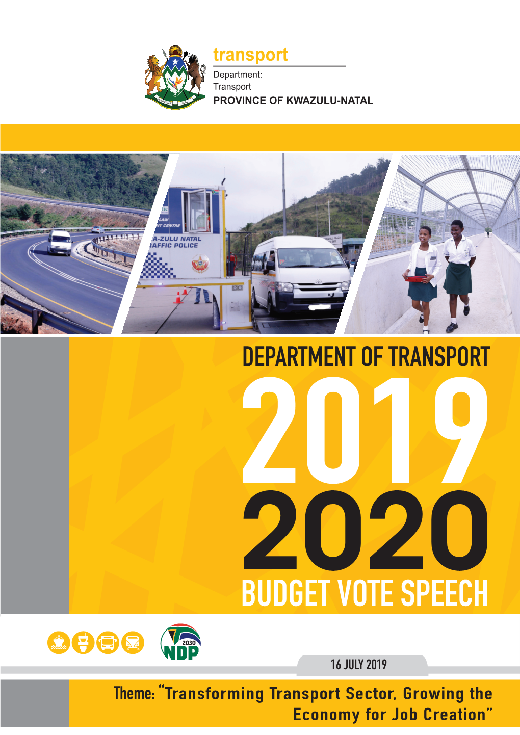 Budget Speech of the KZN Department of Transport 2019