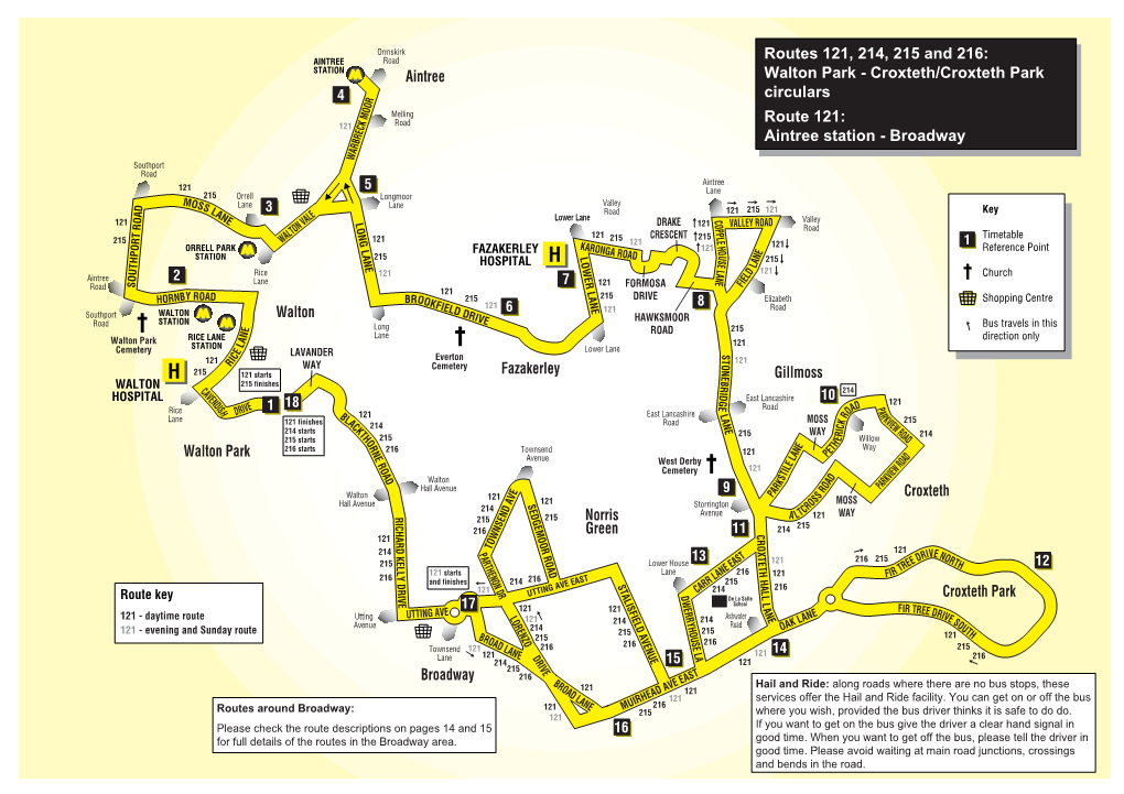 Routes 121, 214, 215 and 216: Walton Park