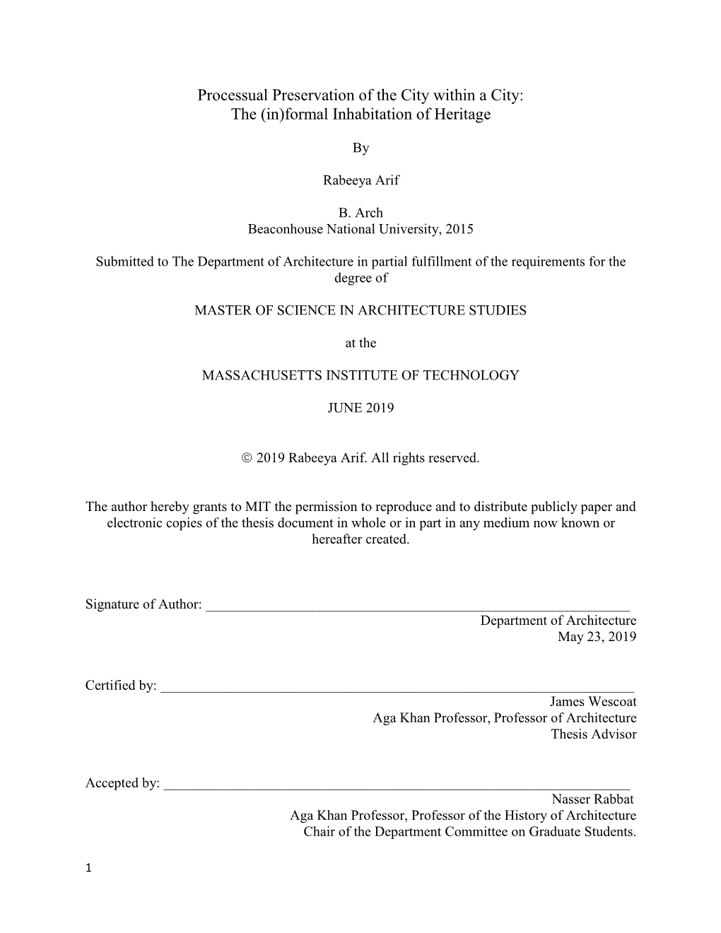 Processual Preservation of the City Within a City: the (In)Formal Inhabitation of Heritage