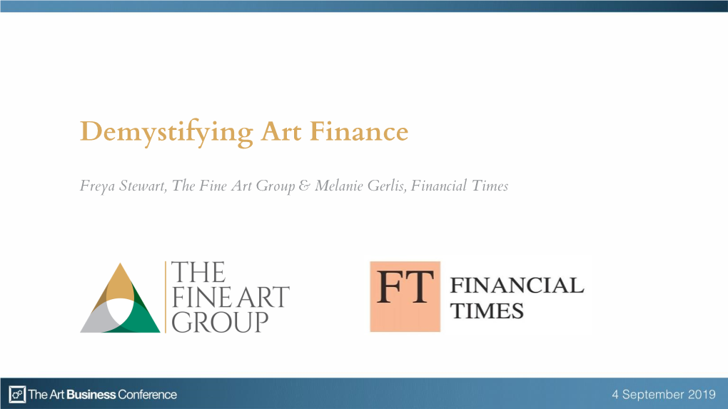 Demystifying Art Finance