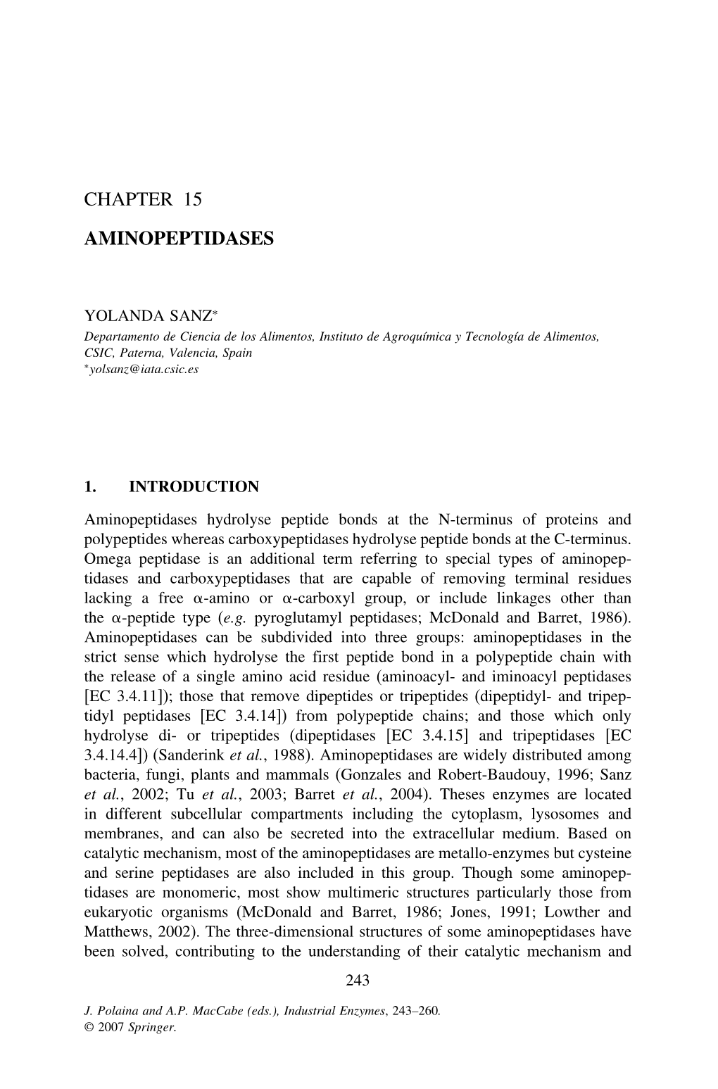 Aminopeptidases