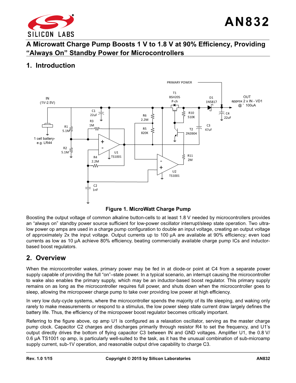 A Microwatt Charge Pump Boosts 1 V to 1.8 V at 90% Efficiency, Providing “Always On” Standby Power for Microcontrollers 1