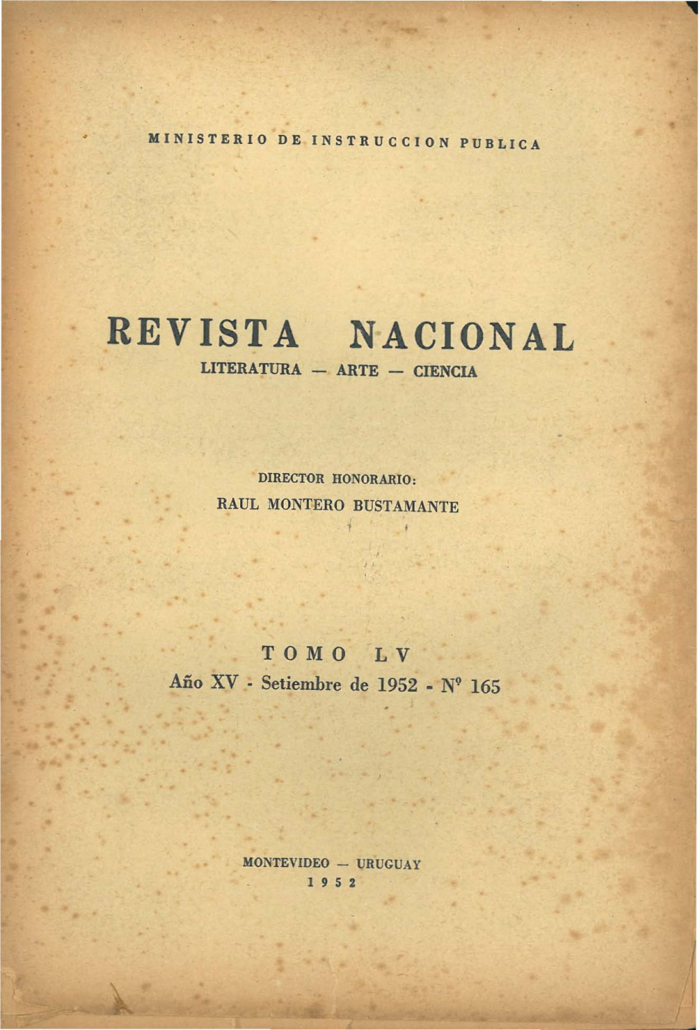 Revista Nacional Literatura - Arte - Ciencia