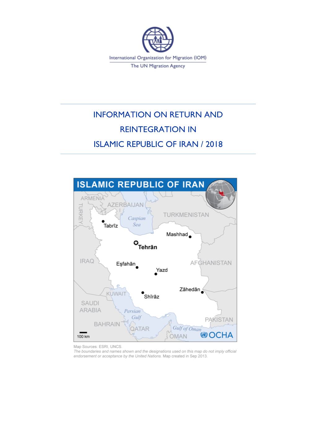 Information on Return and Reintegration in Islamic Republic of Iran / 2018