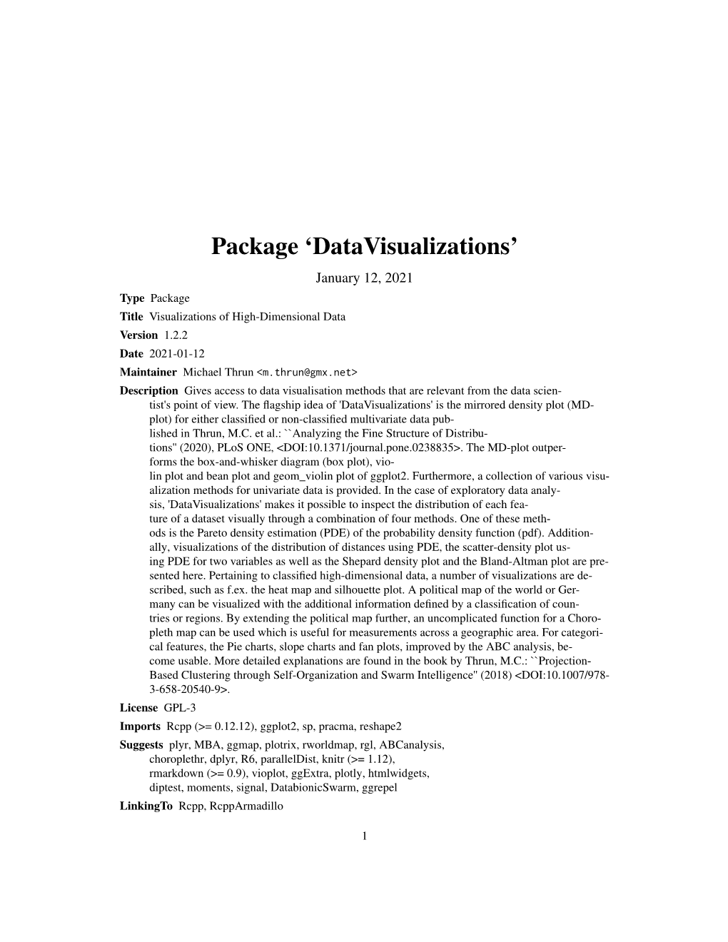 Package 'Datavisualizations'