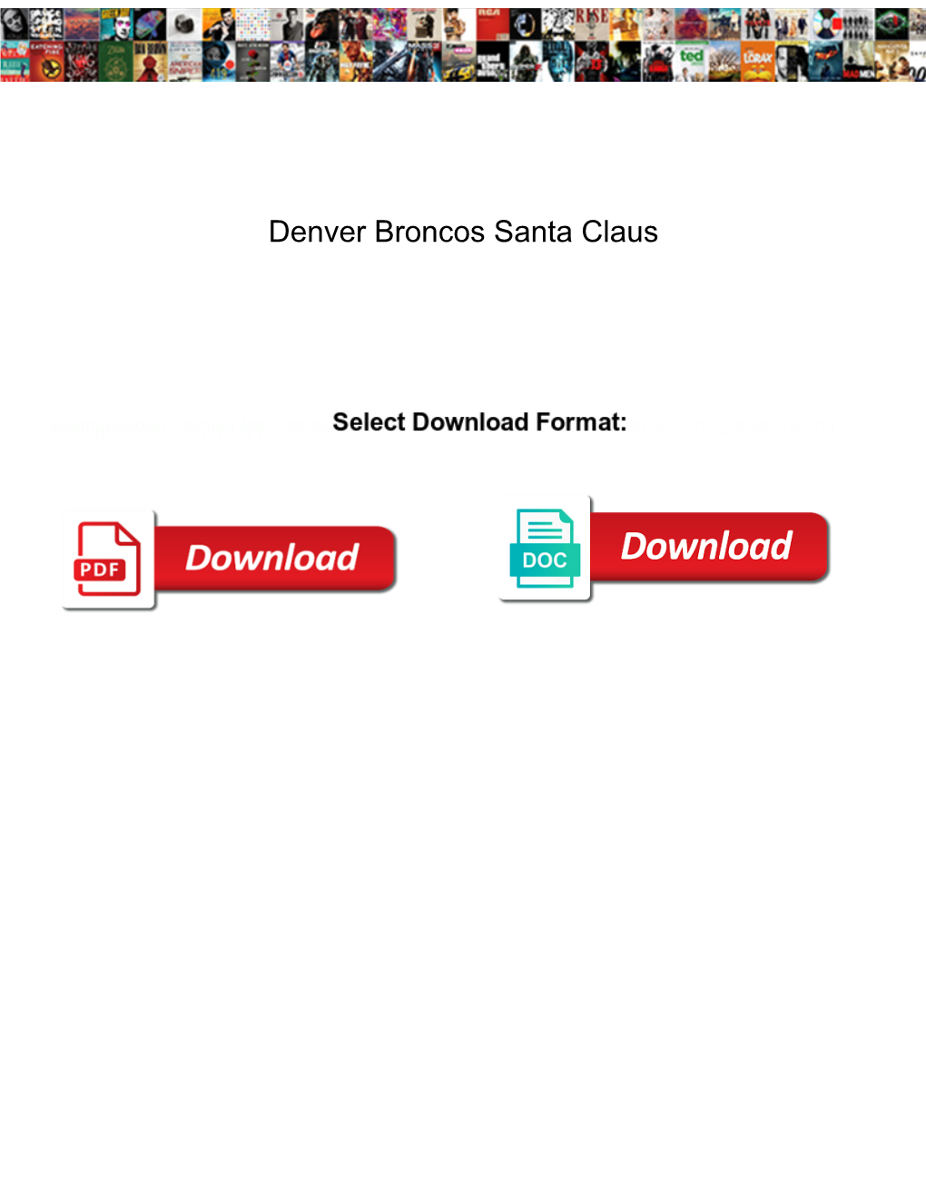 Denver Broncos Santa Claus