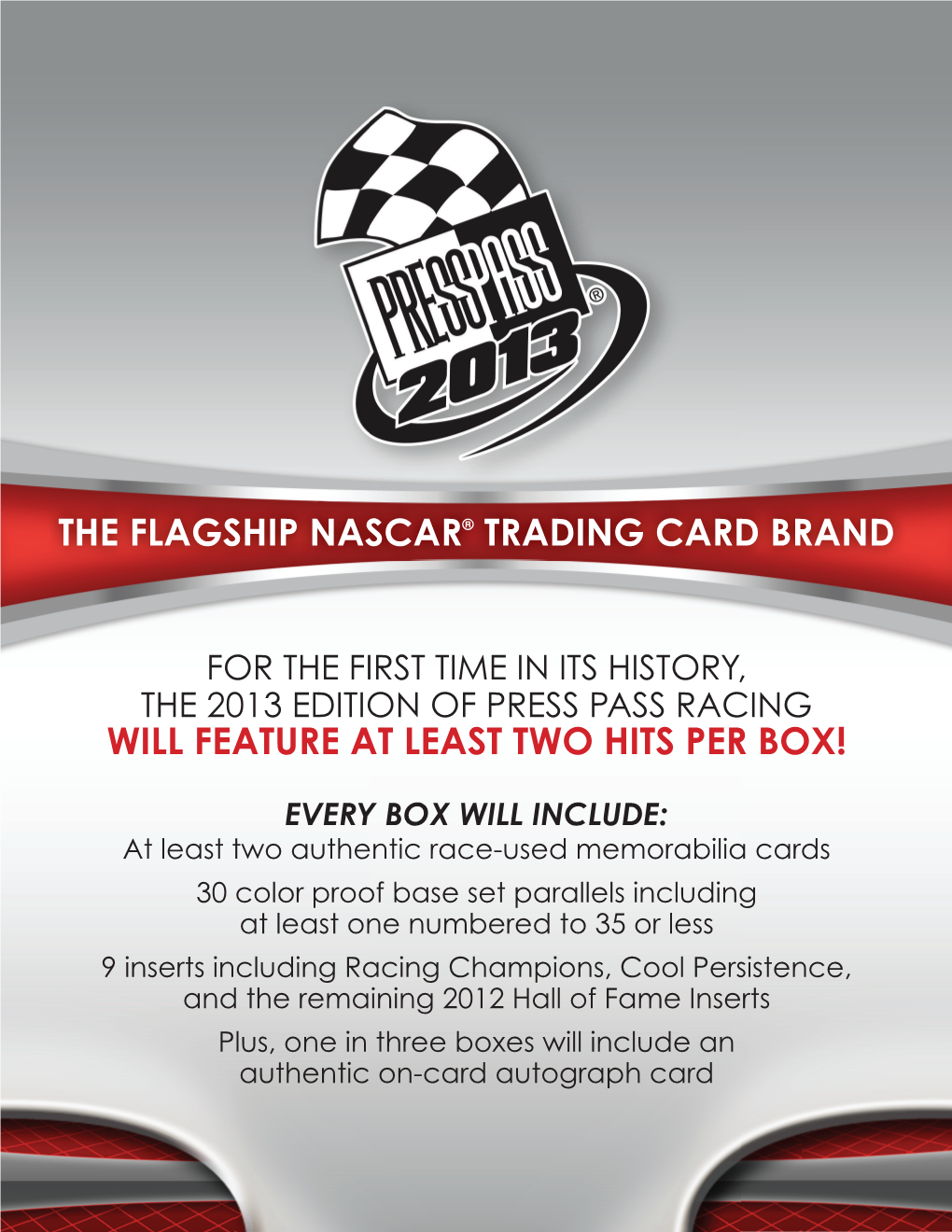 The Flagship Nascar® Trading Card Brand Will