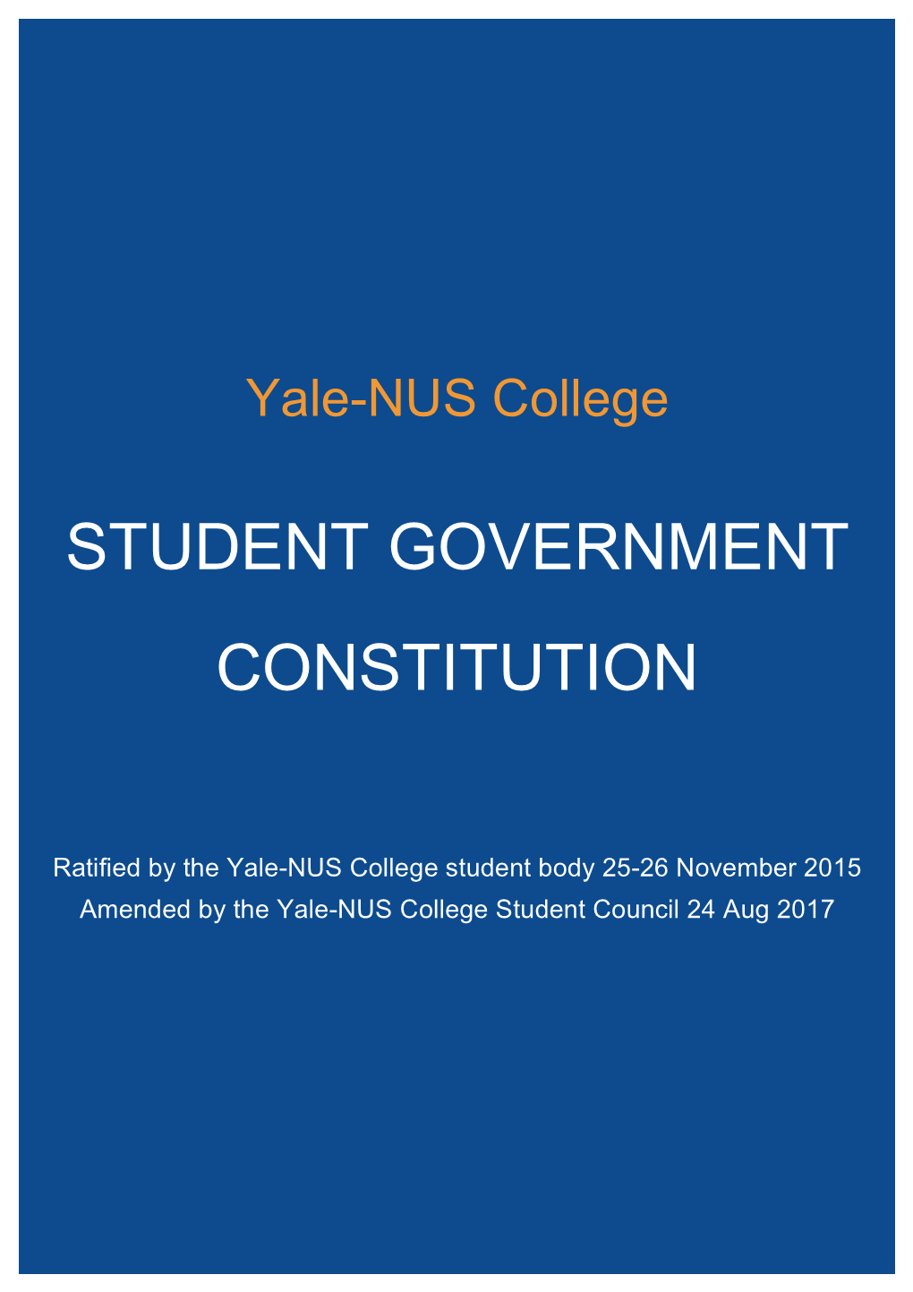 Student Government Constitution