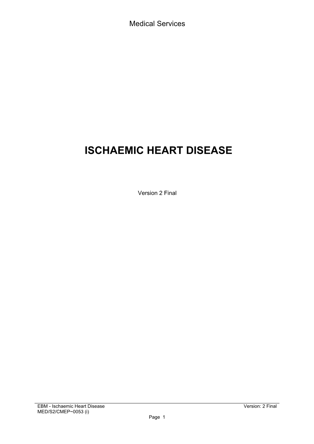 Ischaemic Heart Disease