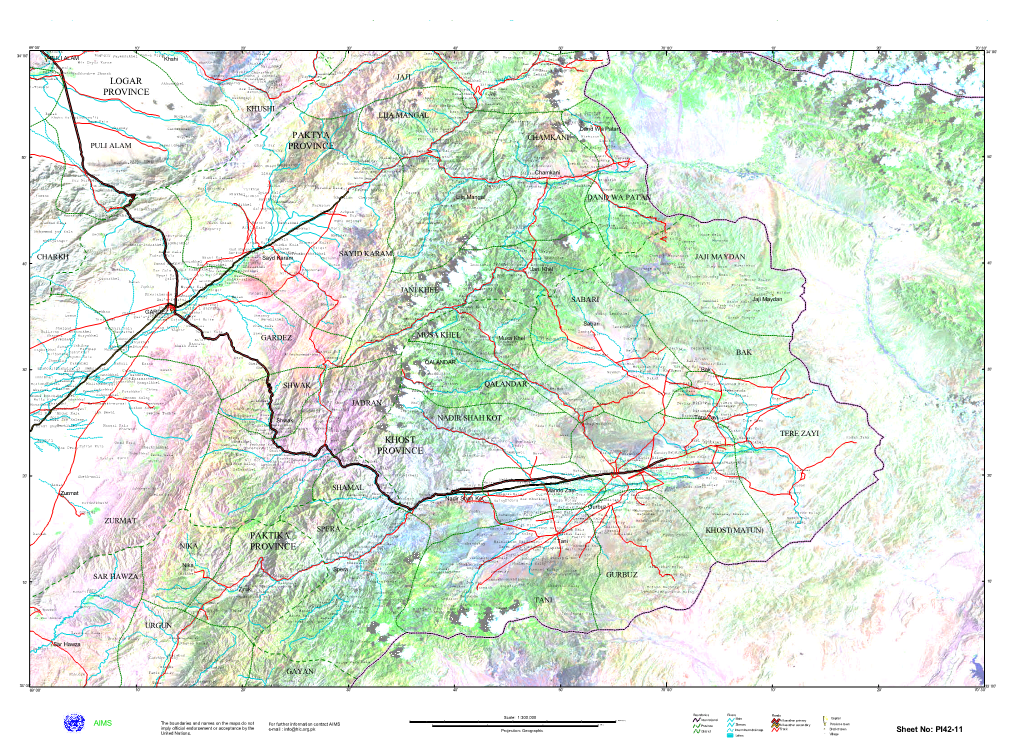 Afghanistan Topographic Maps with Background (PI42-11)