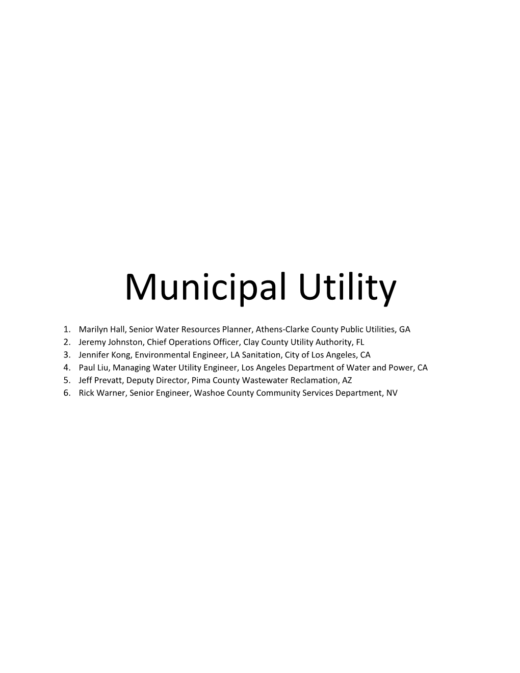 Municipal Utility
