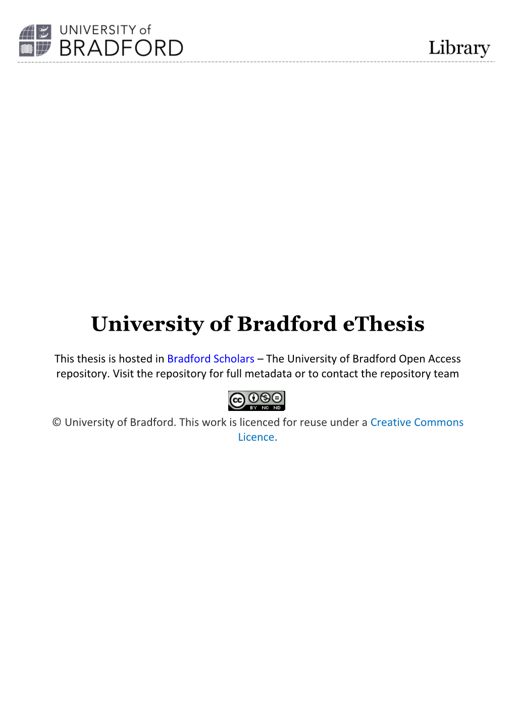 University of Bradford Ethesis