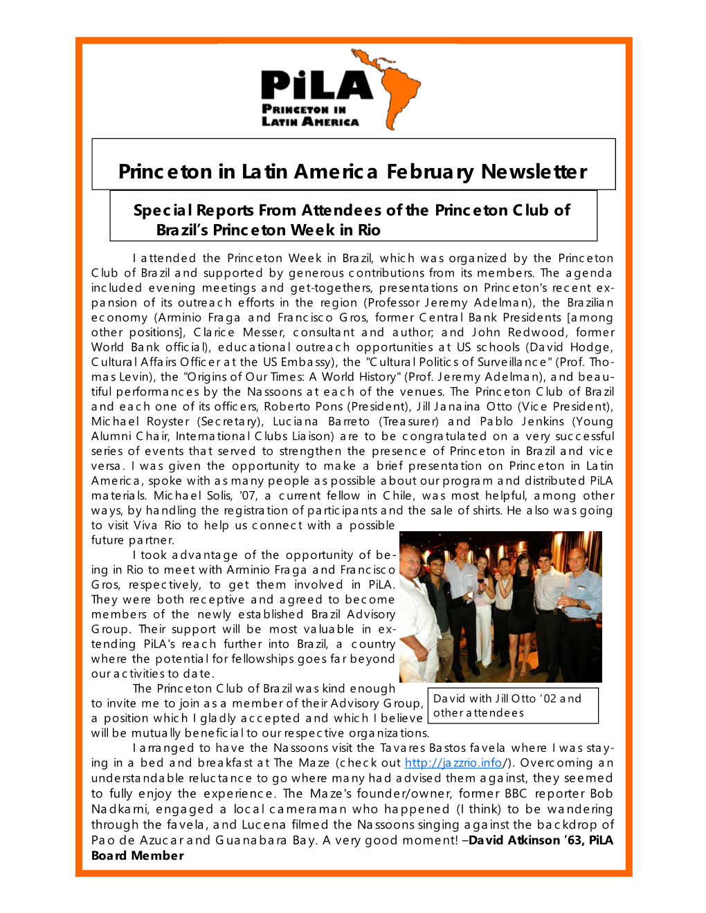 February 2009 Newsletter