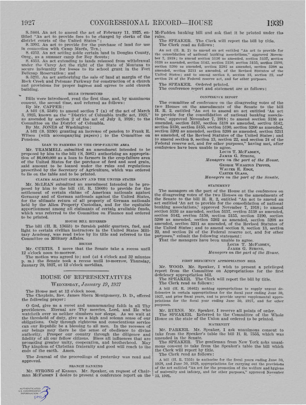 1927 Congressional Record-House 1939 S
