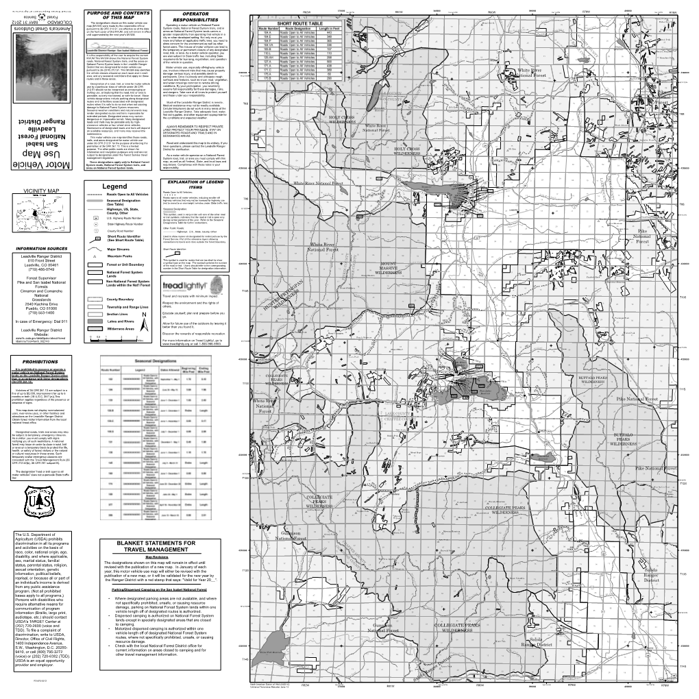 Leadville Ranger District MVUM