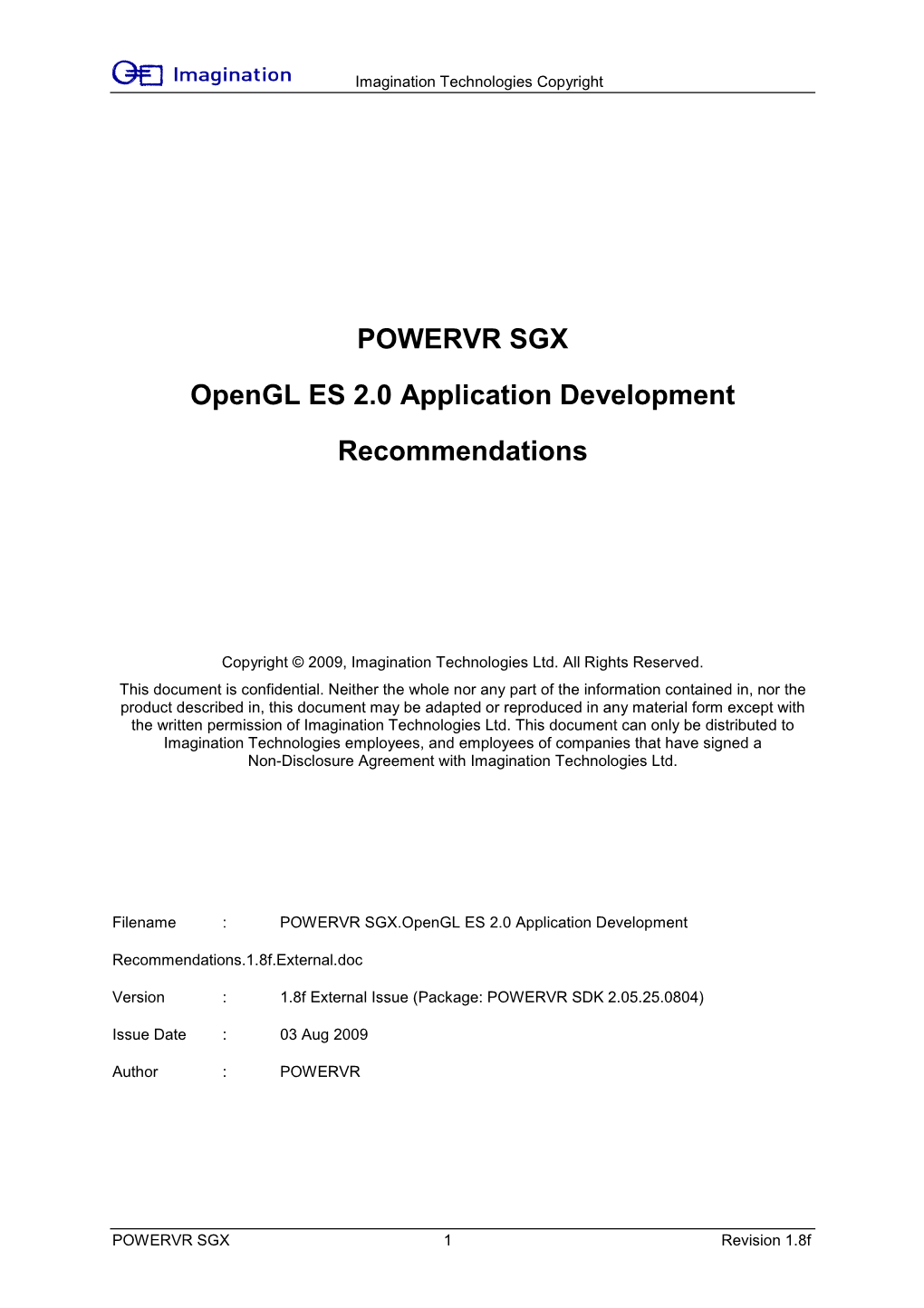 POWERVR SGX Opengl ES 2.0 Application Development