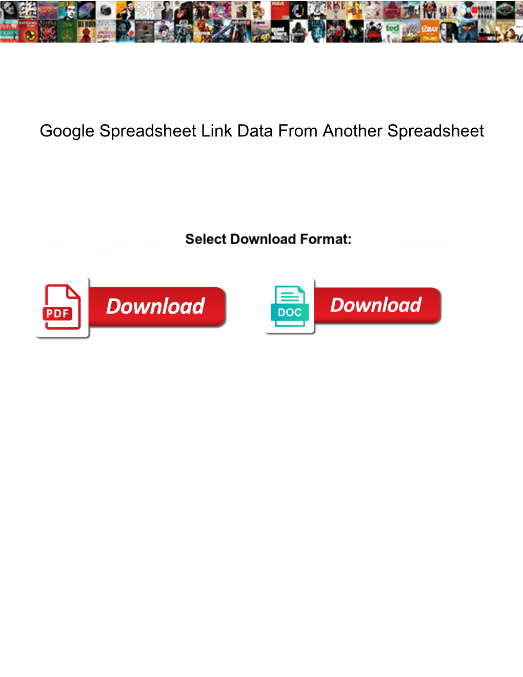 Google Spreadsheet Link Data from Another Spreadsheet