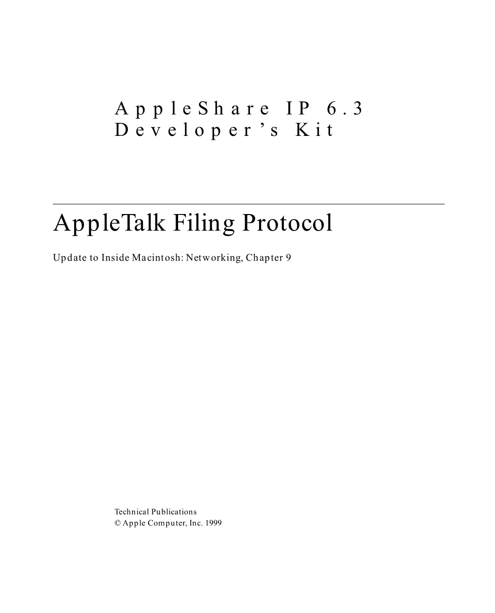 Appletalk Filing Protocol