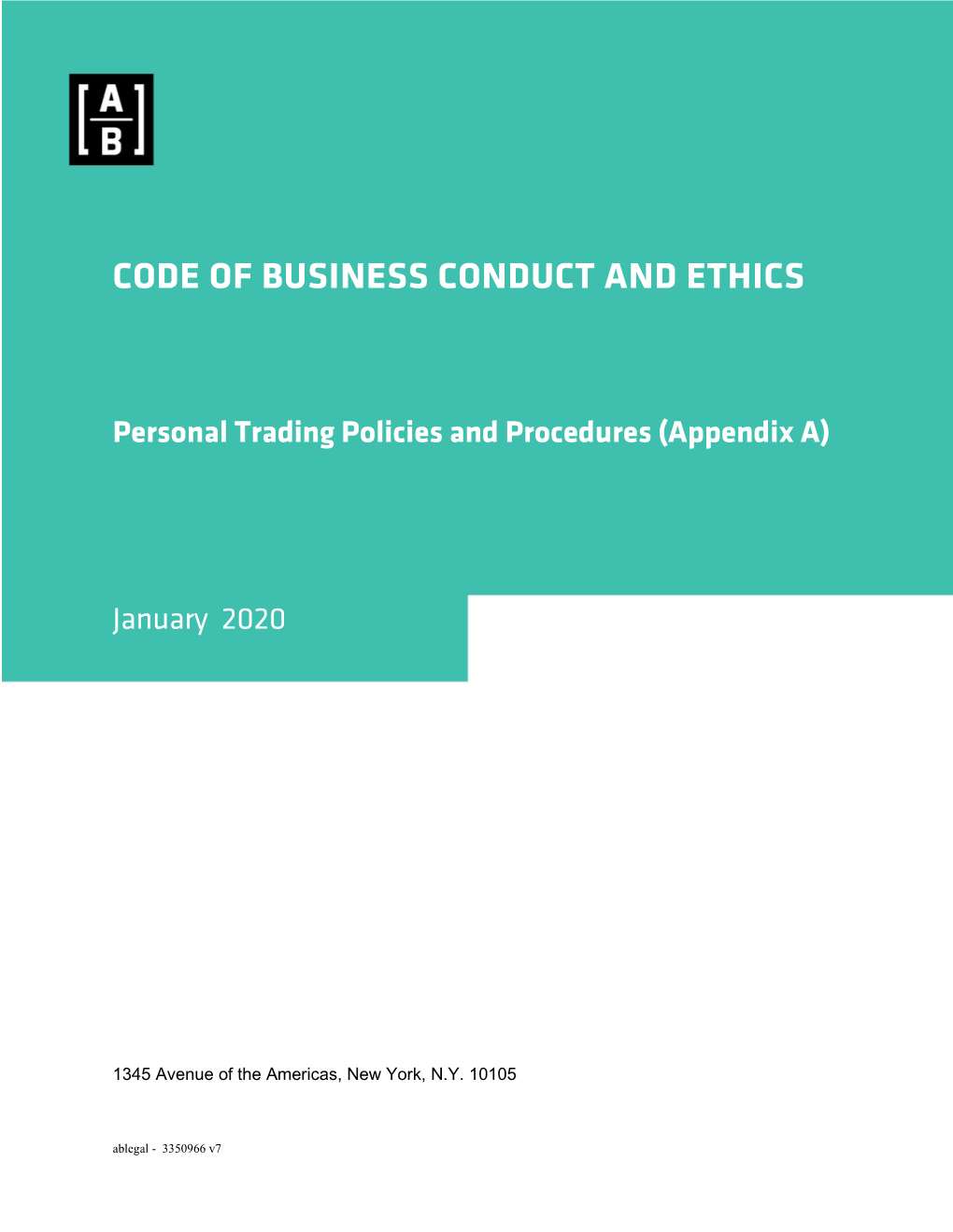 Code of Business Conduct and Ethics