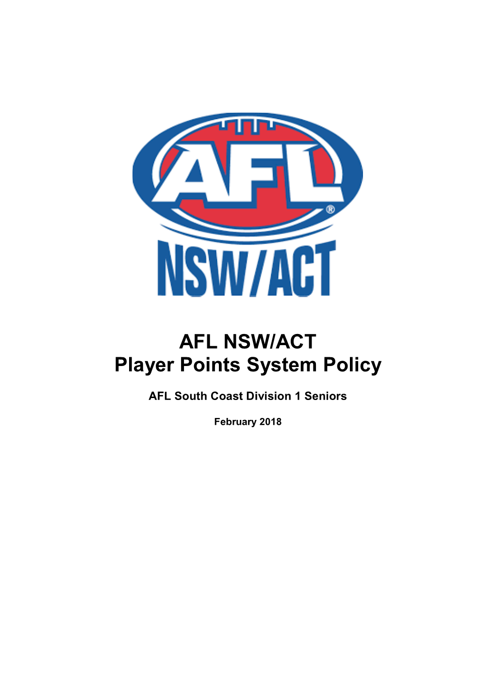 AFL NSW/ACT Player Points System Policy