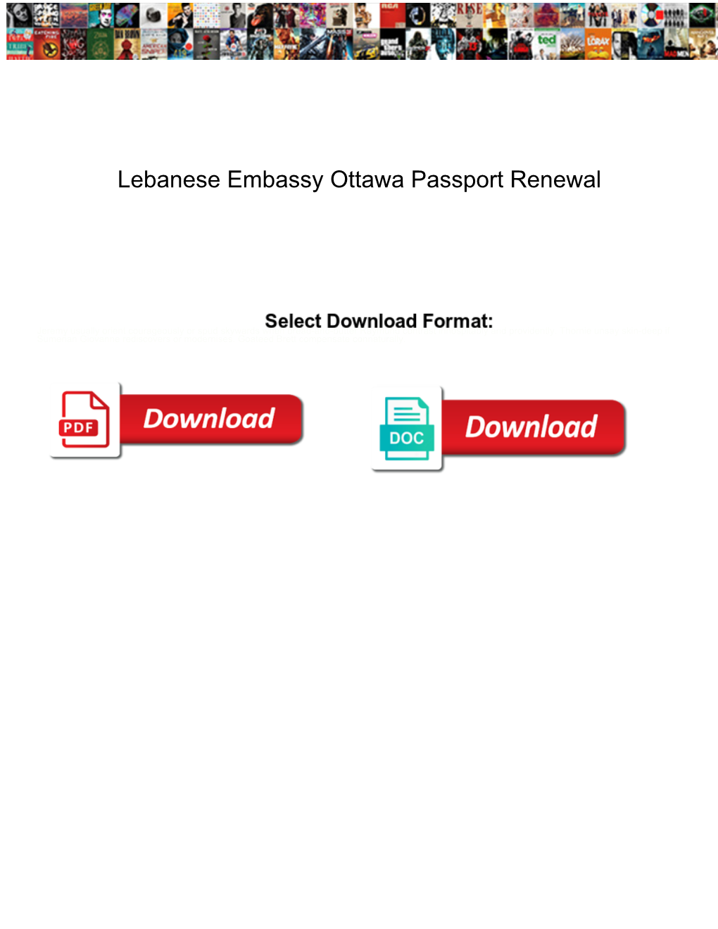 Lebanese Embassy Ottawa Passport Renewal