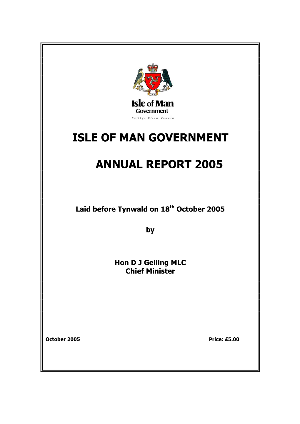 Isle of Man Government Annual Report 2005
