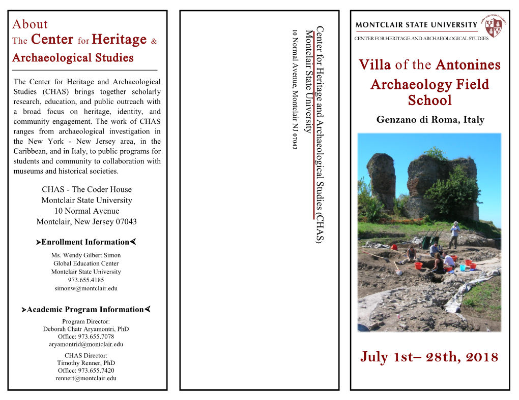 Villa of the Antonines Archaeology Field