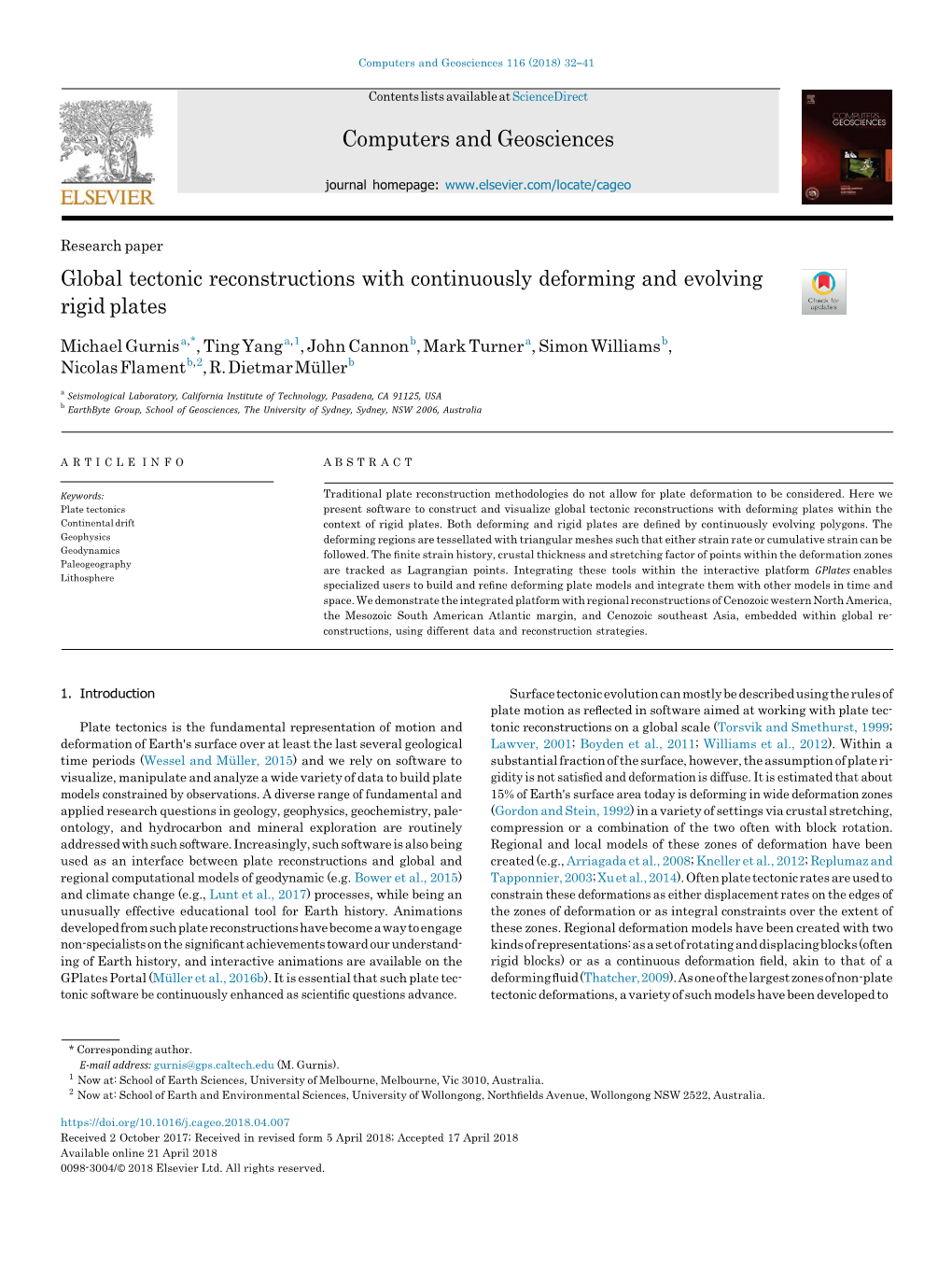 Global Tectonic Reconstructions with Continuously Deforming and Evolving Rigid Plates