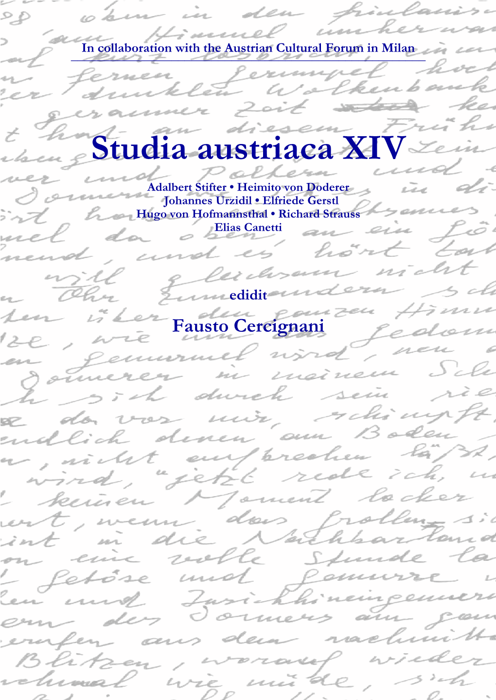 Studia Austriaca XIV