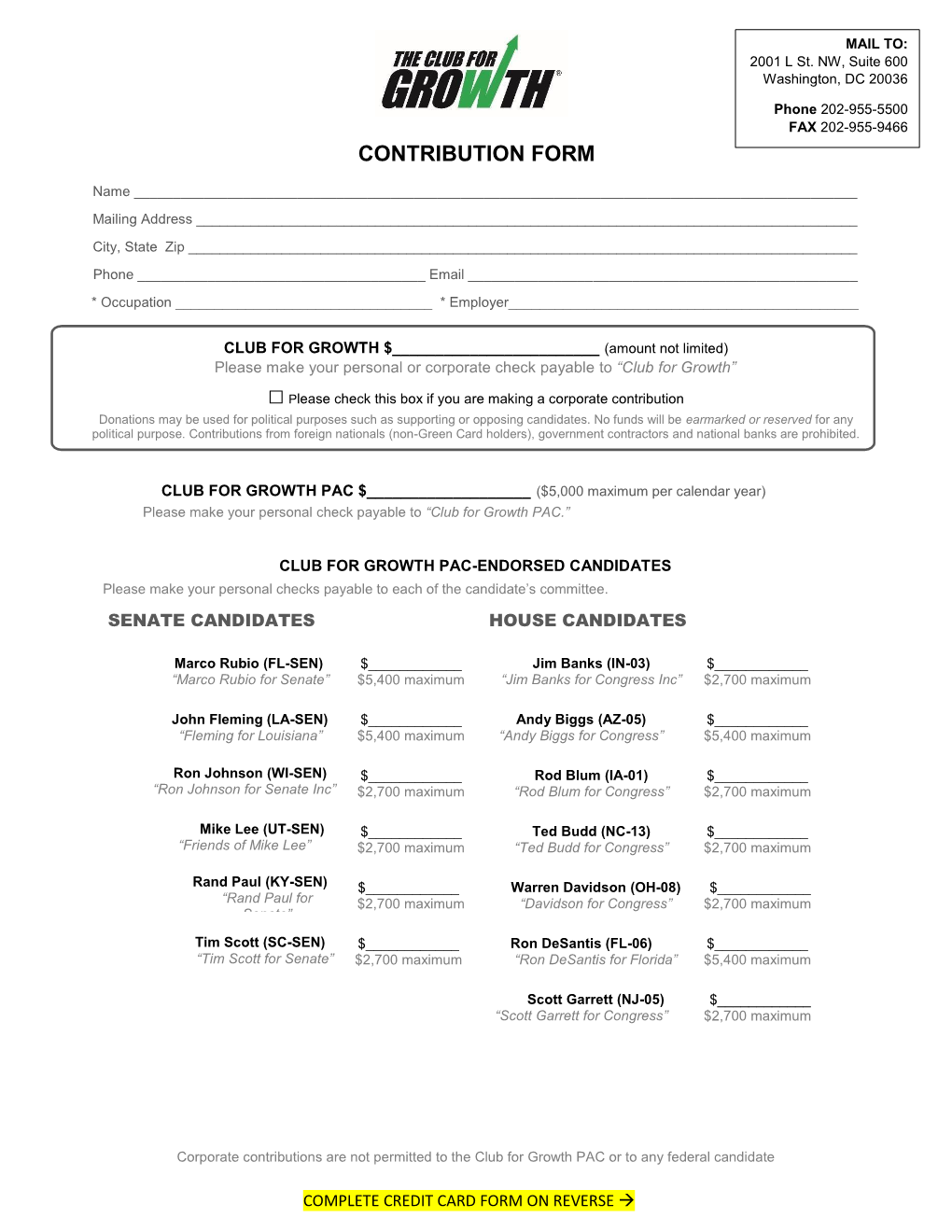 Contribution Form