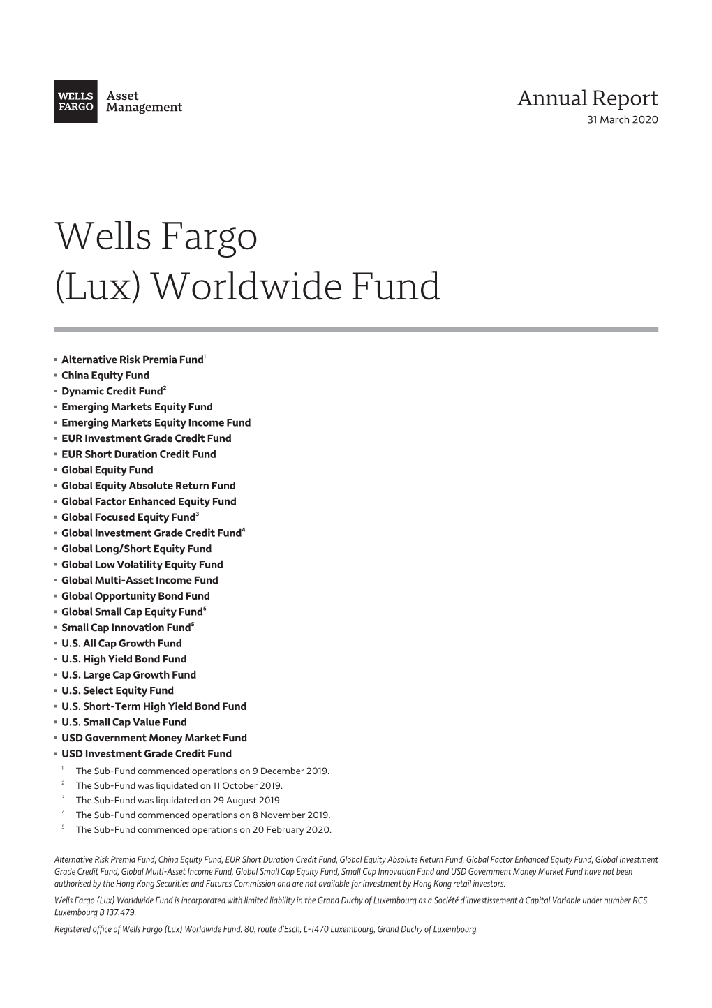 Wells Fargo (Lux) Worldwide Fund