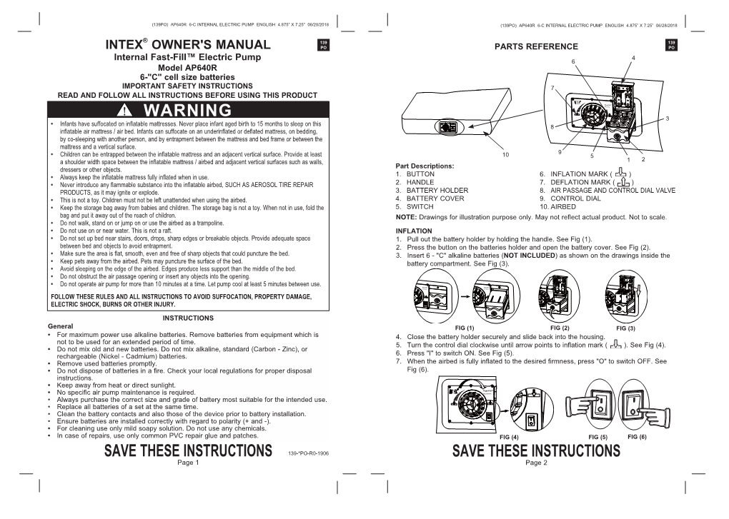 Save These Instructions Save These Instructions Warning