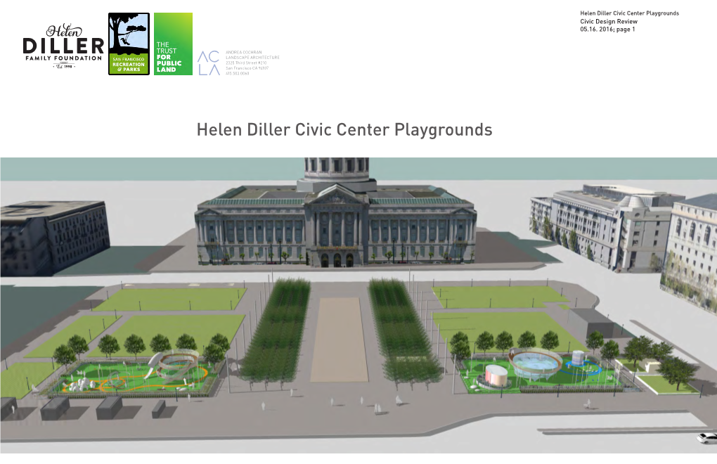 Helen Diller Civic Center Playgrounds Civic Design Review 05.16