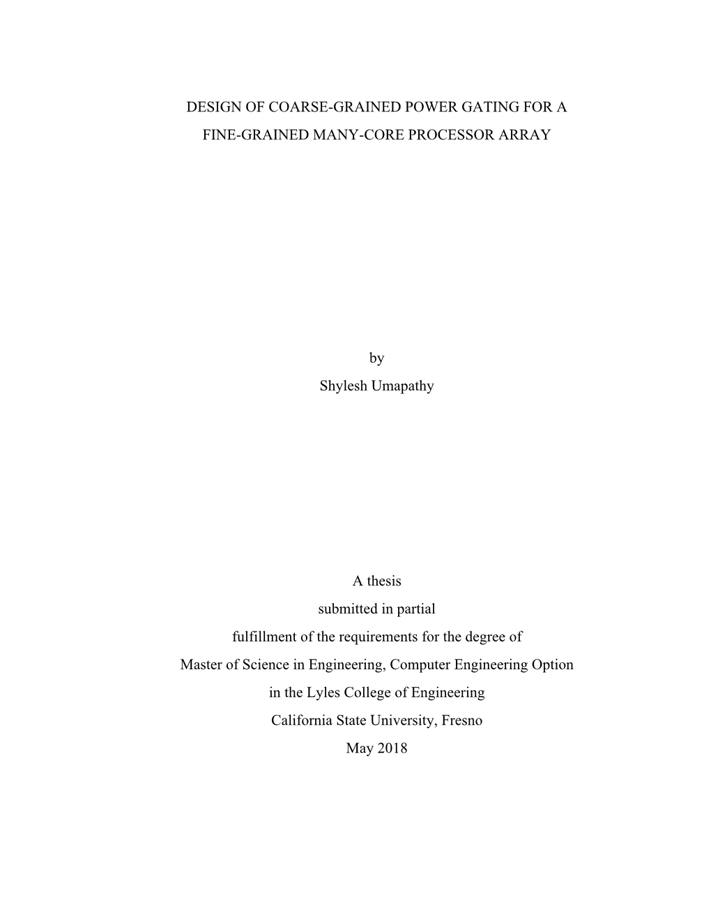 Design of Coarse-Grained Power Gating for a Fine-Grained Many-Core Processor Array