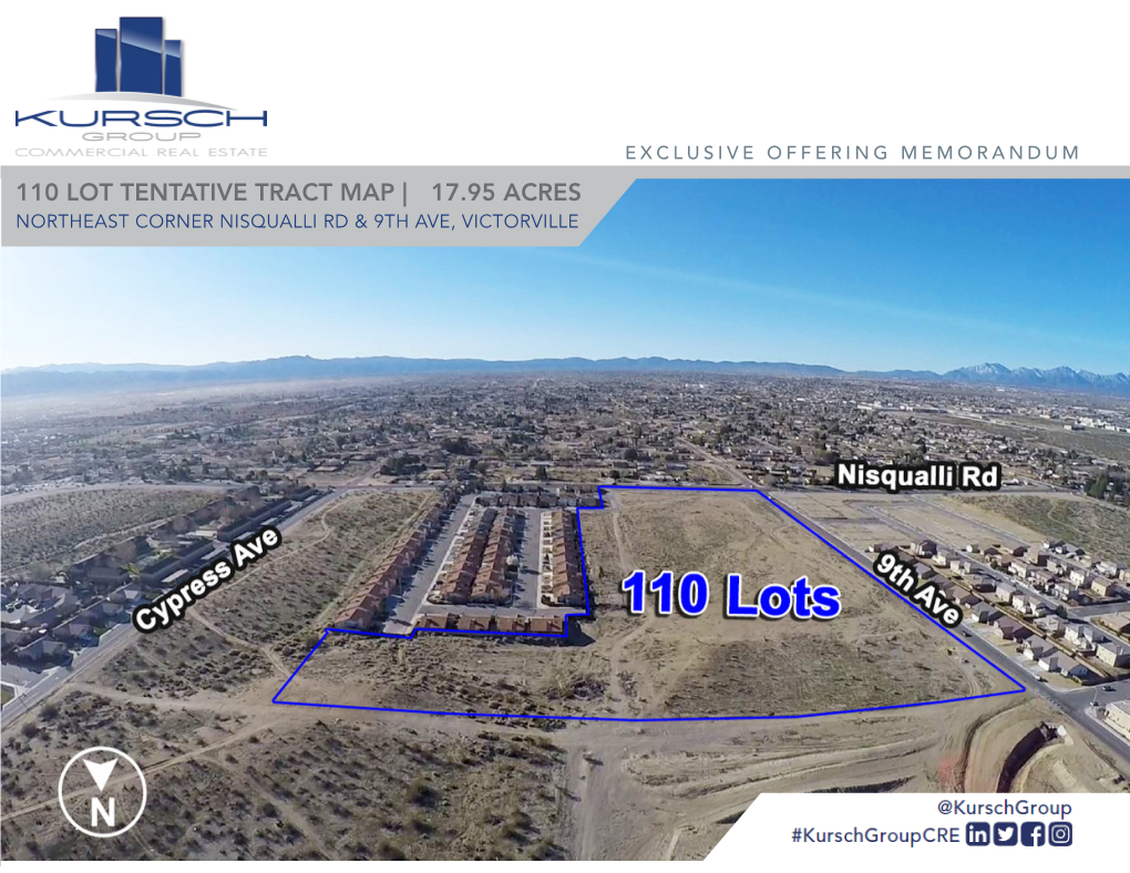 110 Lot Tentative Tract Map | ±17.95 Acres