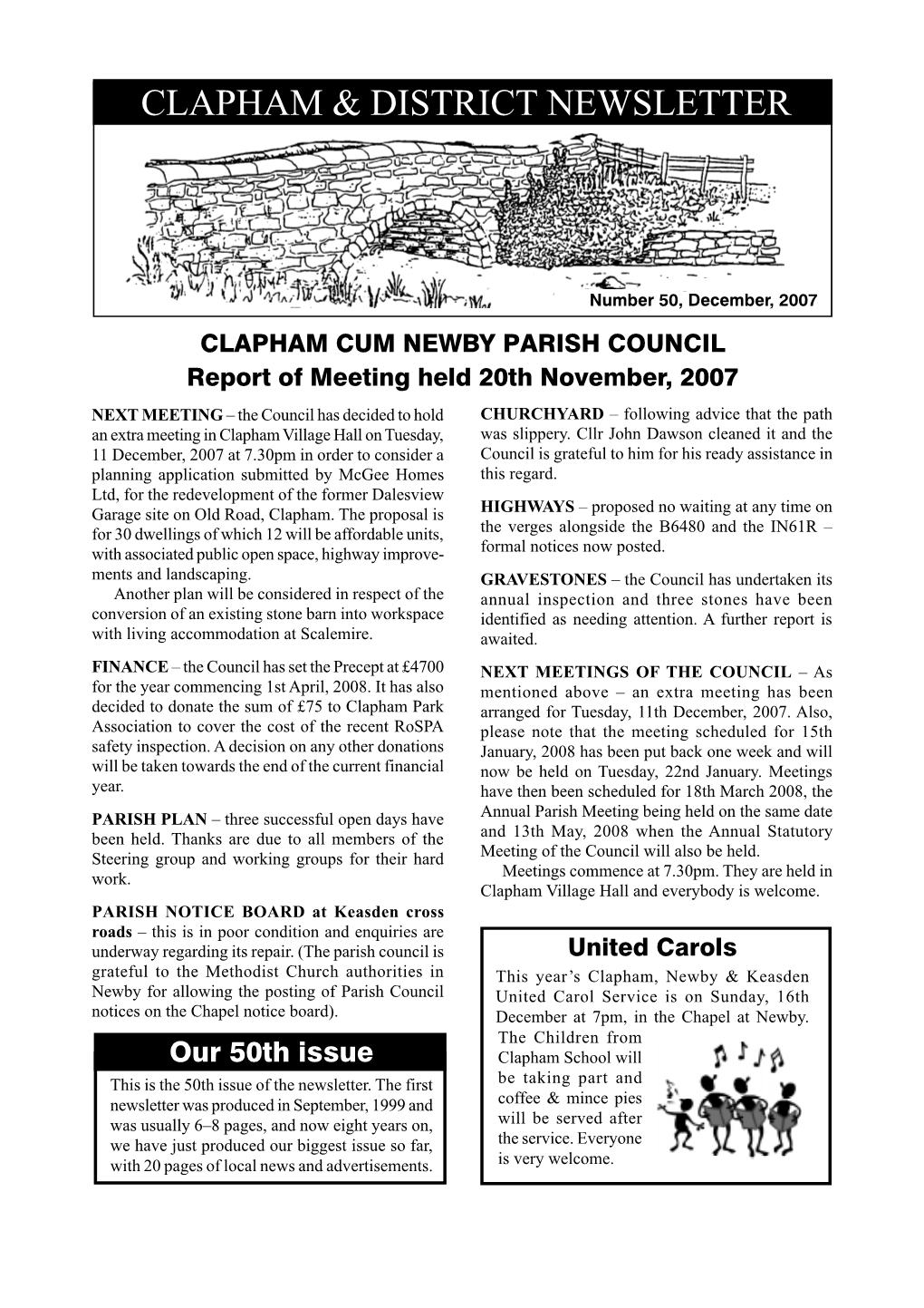 Clapham & District Newsletter