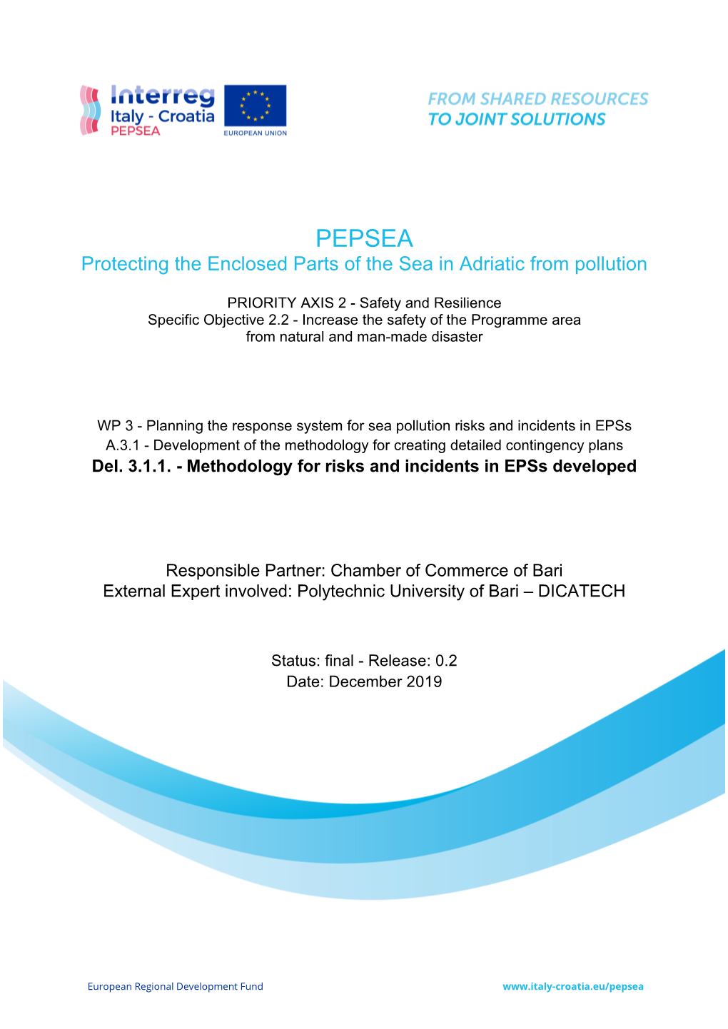 GEN Guidelines Contigency Plan Pepsea Project 3.1 Polytechnic of Bari 3