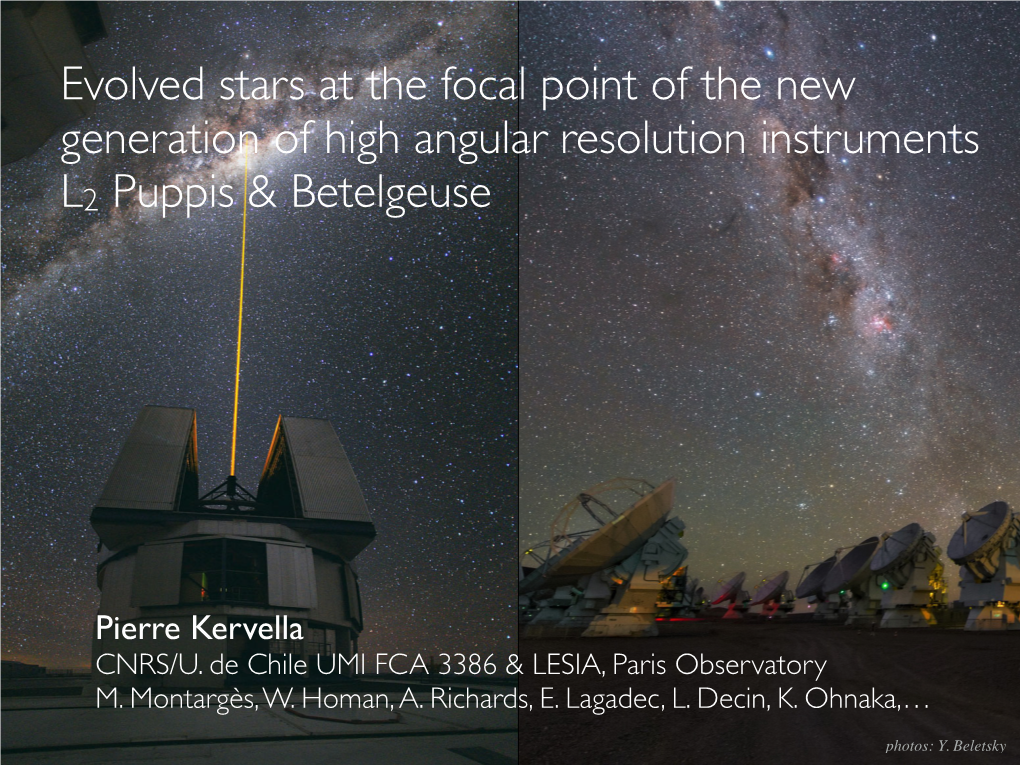 Evolved Stars at the Focal Point of the New Generation of High Angular Resolution Instruments L2 Puppis & Betelgeuse